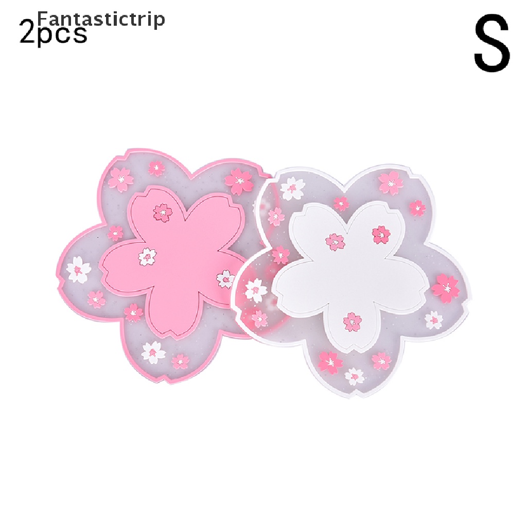 Bộ 2 Miếng Lót Kính Cách Nhiệt Chống Trượt Họa Tiết Hoa Anh Đào Xinh Xắn