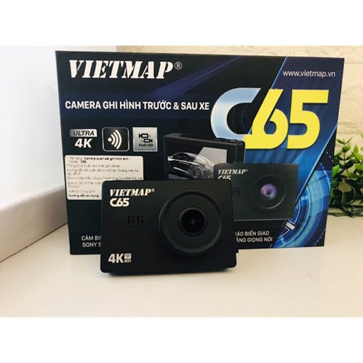 [Chính Hãng] Camera Hành Trình Cảm Ứng VIETMAP C65 Ghi Hình Trước Sau Xe