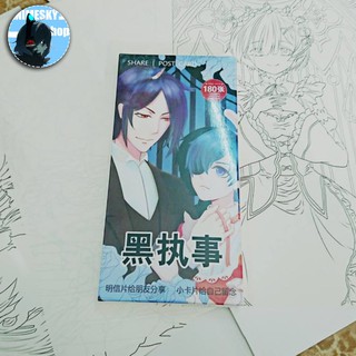 Postcard Hắc Quản Gia bộ 180 cái - Bưu thiếp Anime
