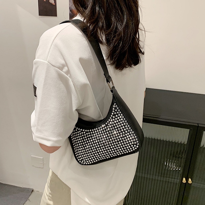Túi đeo xách tay đính kim cương sáng cổ điển thời trang Hàn Quốc dành cho nữ