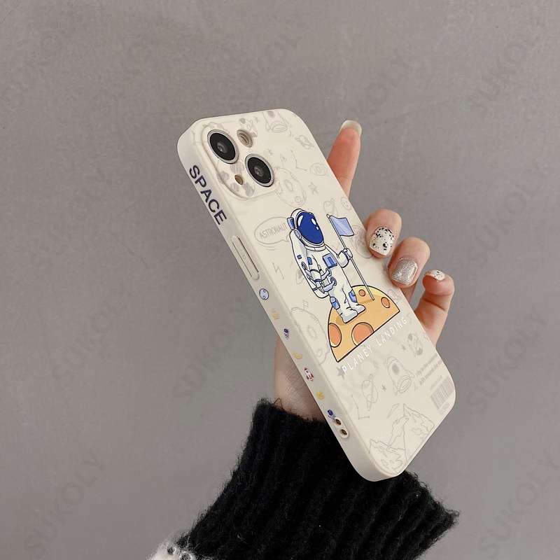 Mới Ốp Điện Thoại Hình Phi Hành Gia Cho iPhone 13 pro Max 12 pro Max 6s plus 7 plus 8 X Xs Xr Xsmax 11 pro Max Se2020