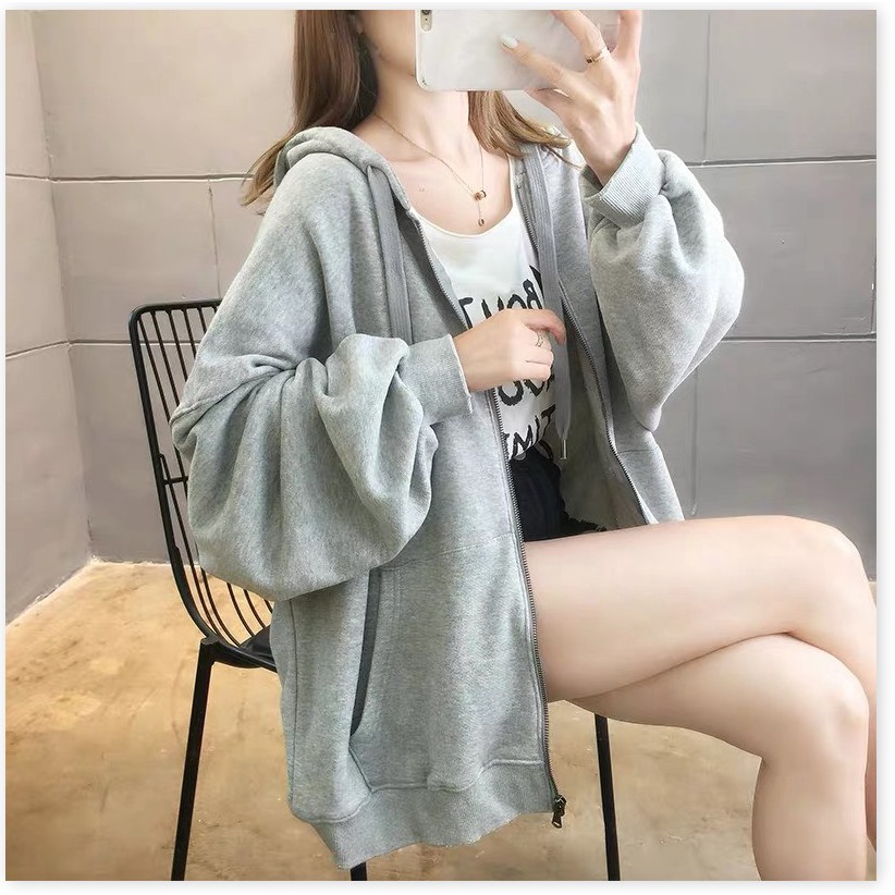 ÁO KHOÁC HOODIE PHỐI DÂY KÉO TAY BỒNG THỜI TRANG SÀNH ĐIỆU