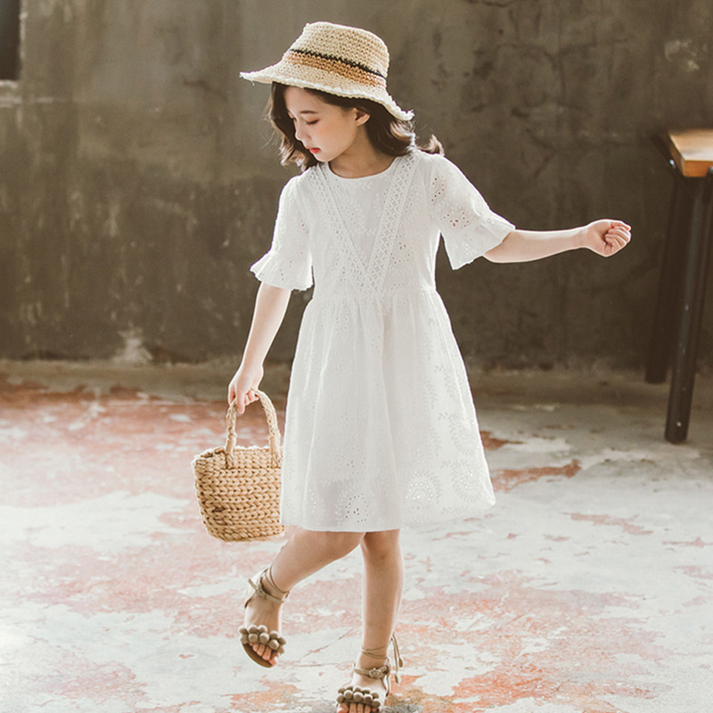 Đầm Công Chúa Dự Tiệc Màu Trắng Cho Bé Gái