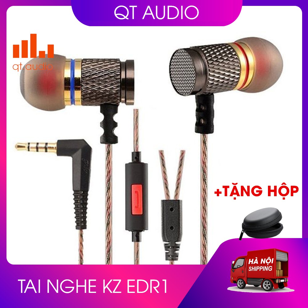 Tai nghe kz edr1,có mic,tặng hộp đựng