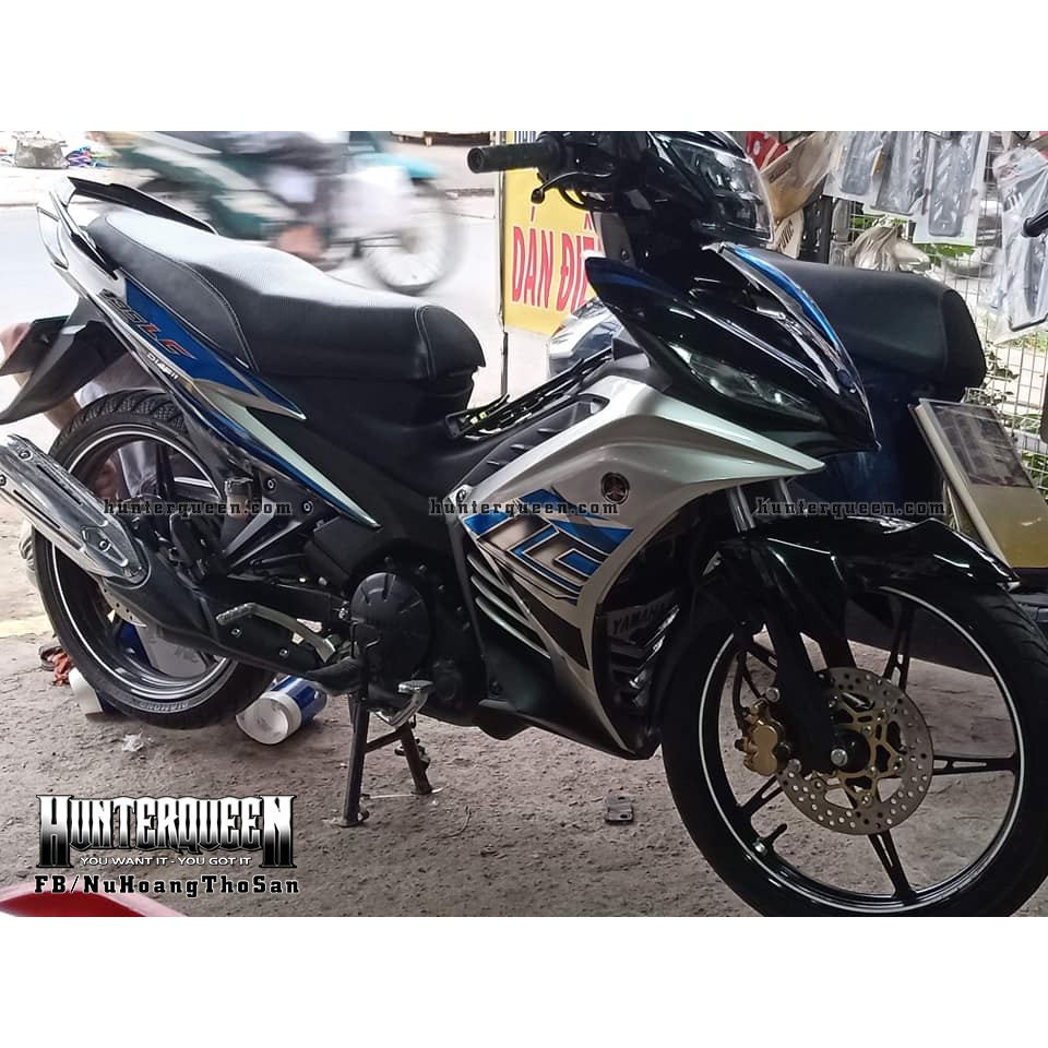 Tem rời Exciter 2011 - Chất liệu crom - LC 2017 bạc đen - Tùy chỉnh theo yêu cầu