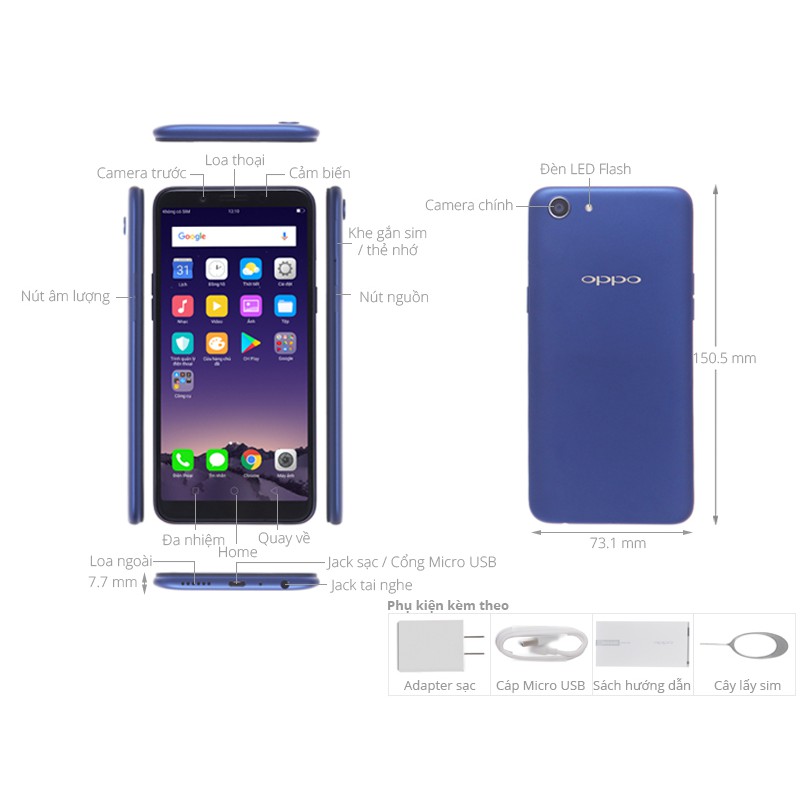 [GIÁ SỐC]Điện Thoại Oppo A83-Ram 3/32GB, Ram 4/ 32GB  Selfie Cực Đẹp, Bảo Hành 12 Tháng | BigBuy360 - bigbuy360.vn
