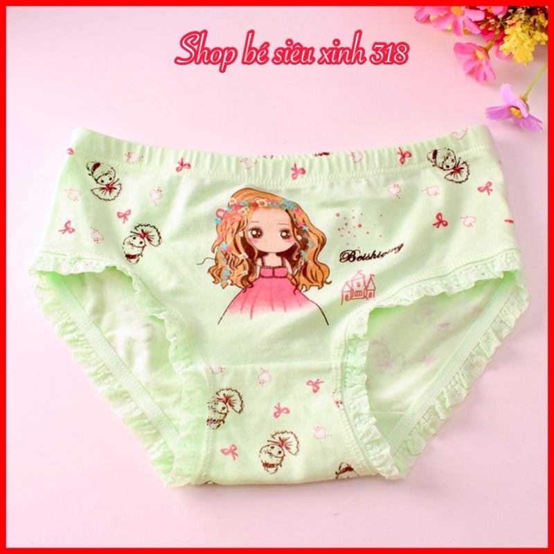 G2B_Quần chip cho bé gái 9-30kg in hình ngộ nghĩnh với 95% từ cotton hàng Quảng Châu cao cấp