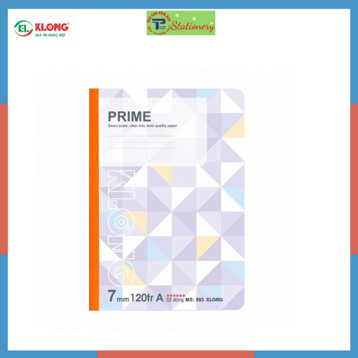 Vở kẻ ngang PRIME khổ B5 Klong - 80, 120, 200 trang; Ms: 892,893,894