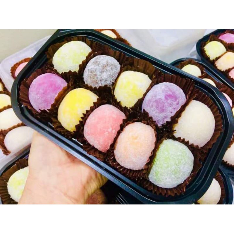 Bánh mochi kem tươi, không chất bảo quản, hộp 10 bánh