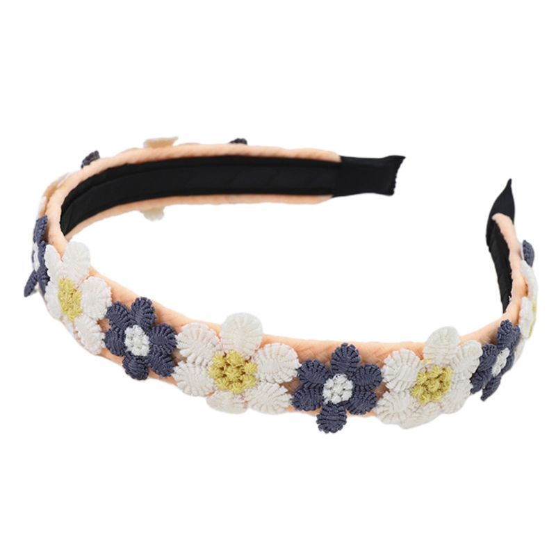 Băng Đô Vải Dệt Thủ Công Thêu Hoa Màu Sắc Tương Phản Ngọt Ngào Cho Nữ