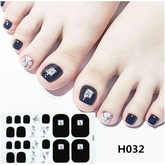 Miếng dán móng chân Nghệ thuật Phong cách Hàn Quốc Stickers Nails Wraps