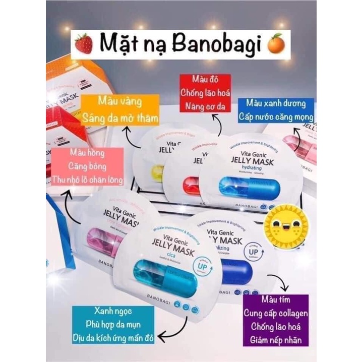 Mặt Nạ Vita Geic Jelly Mask BANOBAGI Vitamin A B C E