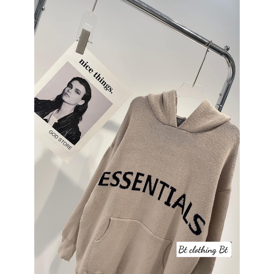Áo hoodie Essentials nỉ Nam Nữ form rộng unisex