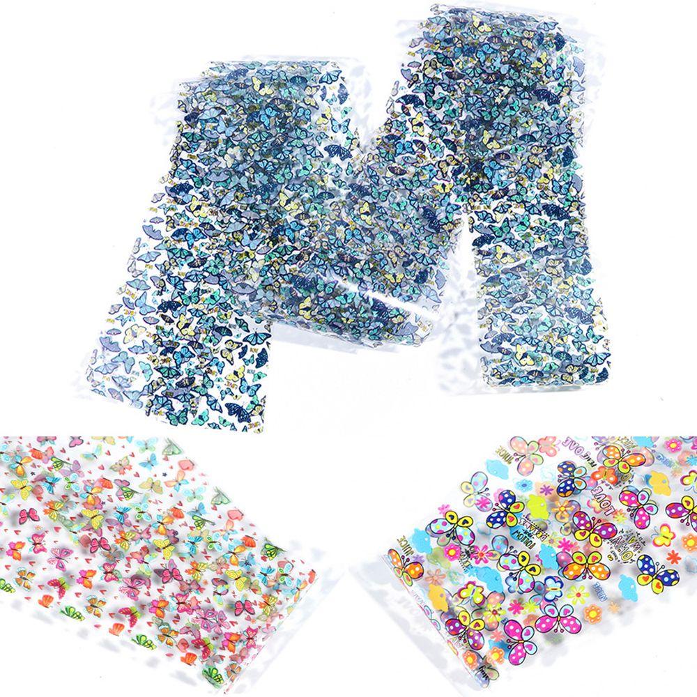 Sticker Dán Móng Chuyển Nước Họa Tiết Hoa Bầu Trời Sao Thời Trang DIY