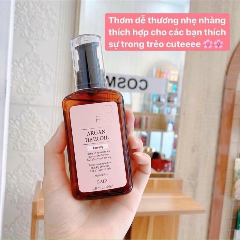 Dầu Dưỡng Giúp Hồi Phục Tóc Hư Tổn Raip R3 Argan Hair Oil