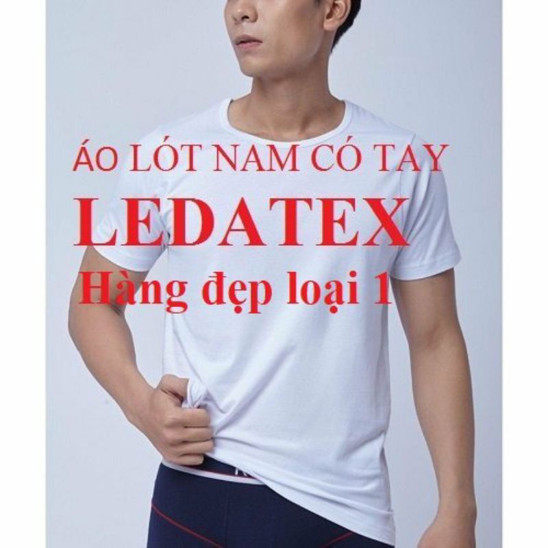 Áo lót nam cộc tay LEDATEX 100% cotton