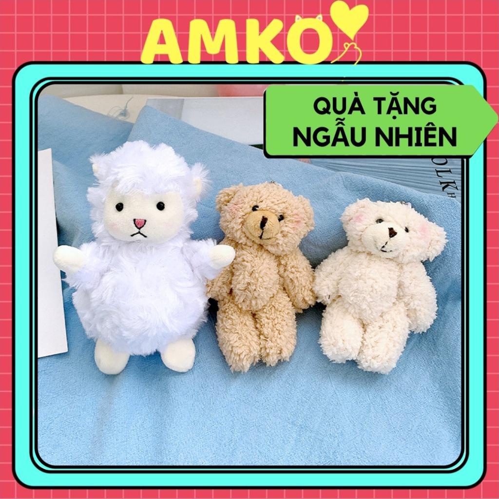 Móc Khóa Thú Nhồi Bông, Móc Chìa Khoá Gấu Bông Treo Cặp Túi Xách Balo Cute AMKO MK01