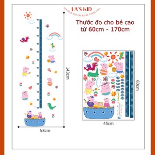 Decal Dán Tường Thước Đo Chiều Cao Trẻ Em Pepa Pig