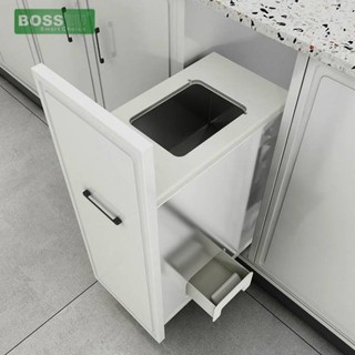Thùng gạo thông mình gắn cánh tủ bếp ray âm cao cấp