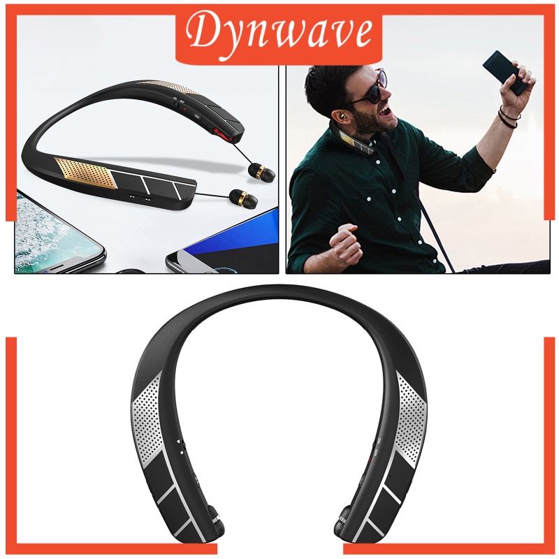 [DYNWAVE] Neckband Wireless Speaker HD Low Latency w/ Retractable Earbuds Portable