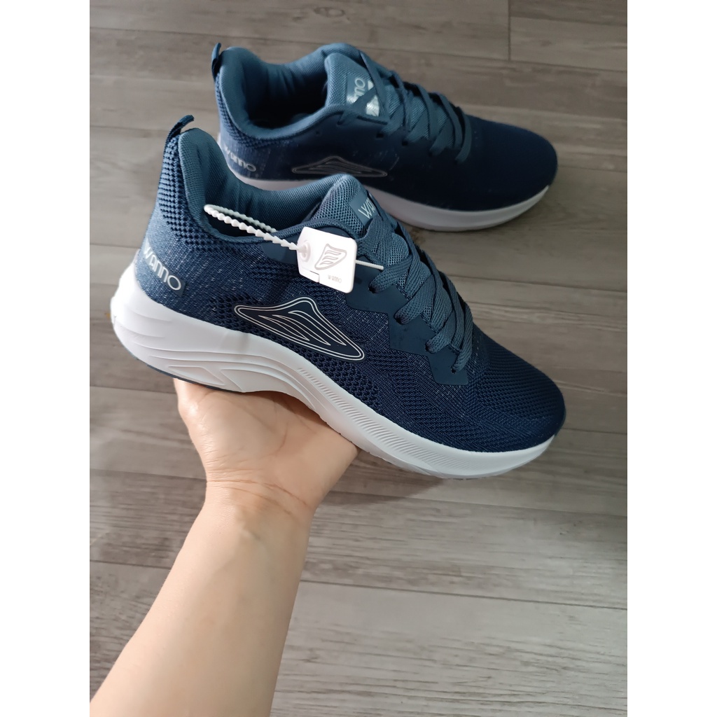 Giày thể thao sneaker nam cao cấp WANNO, giày chạy bộ màu xanh đen hot của Shop ongvang90