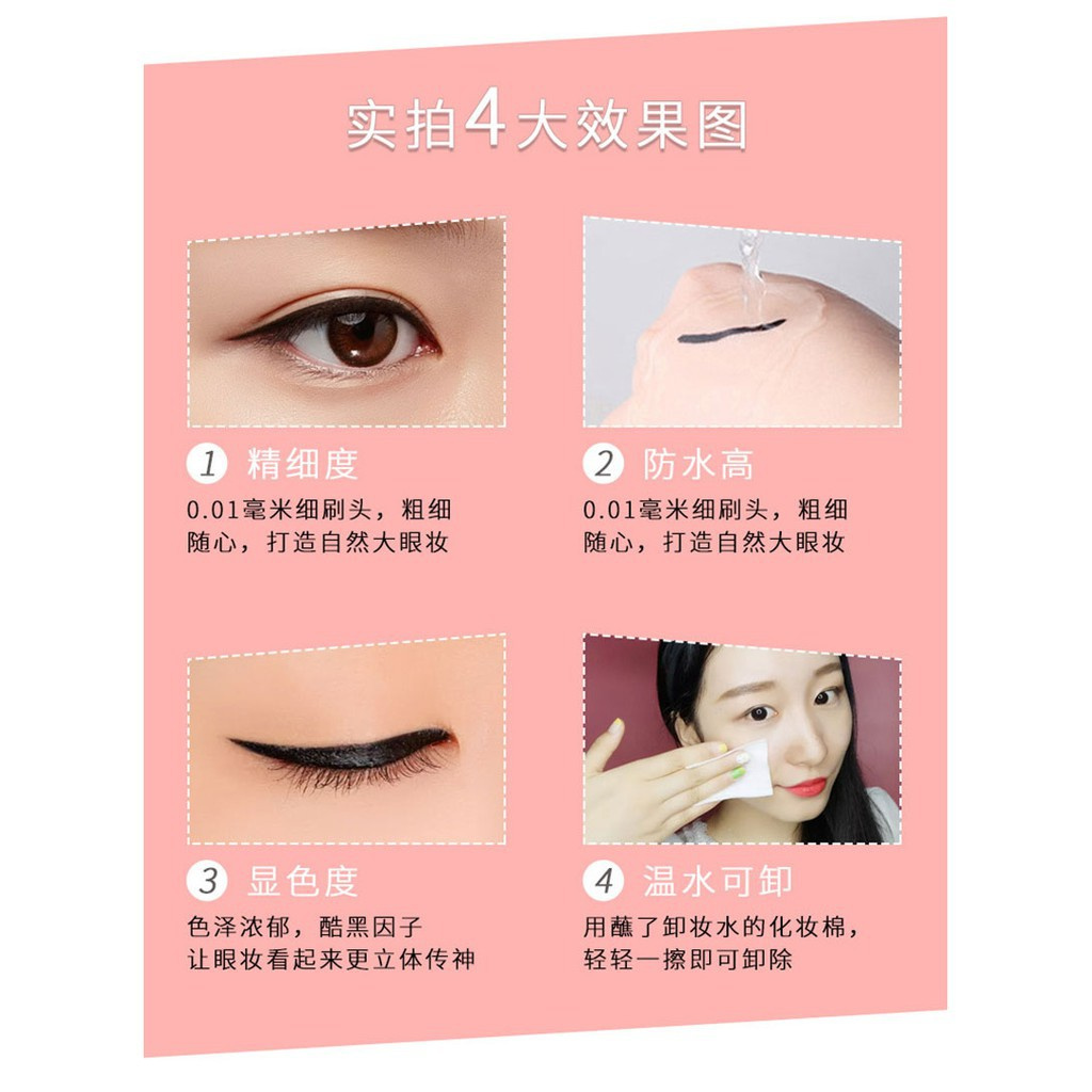 Bút Kẻ Mắt Màu Hồng Chống Thấm Nước Lâu Trôi Chuyên Dụng