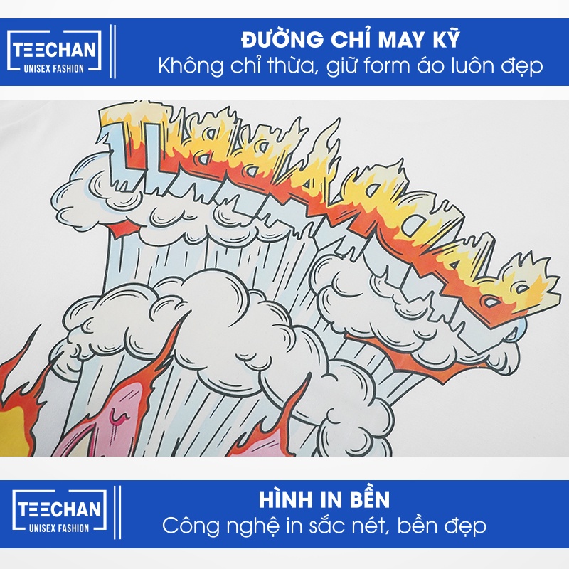 Áo Thun Unisex Tay Lỡ Form Rộng Nam Nữ Thỏ Rabbit vải cotton phong cách Hàn Quốc Ulzzang TN24 TEECHAN