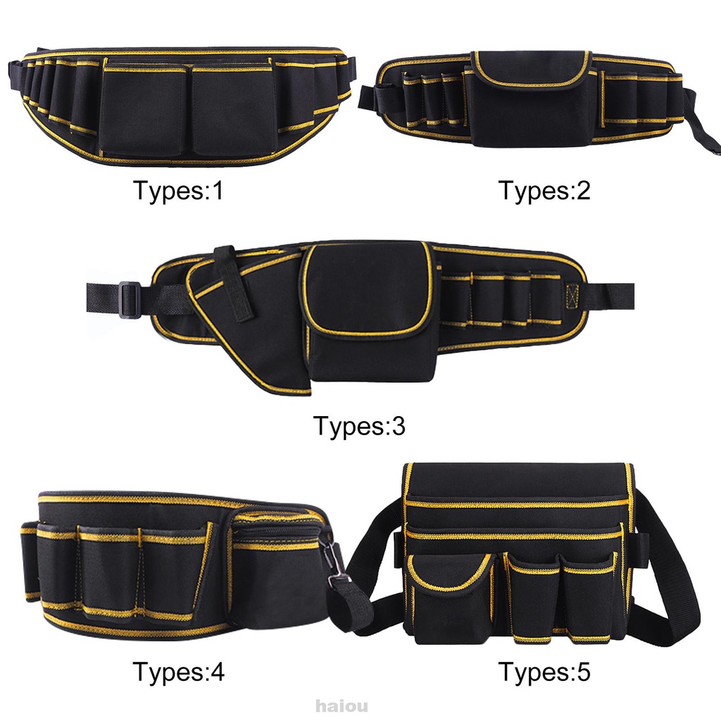 Home Professional Oxford Cloth Heavy Duty Electrician Multi Pockets With Adjustable Belt Tool Bag