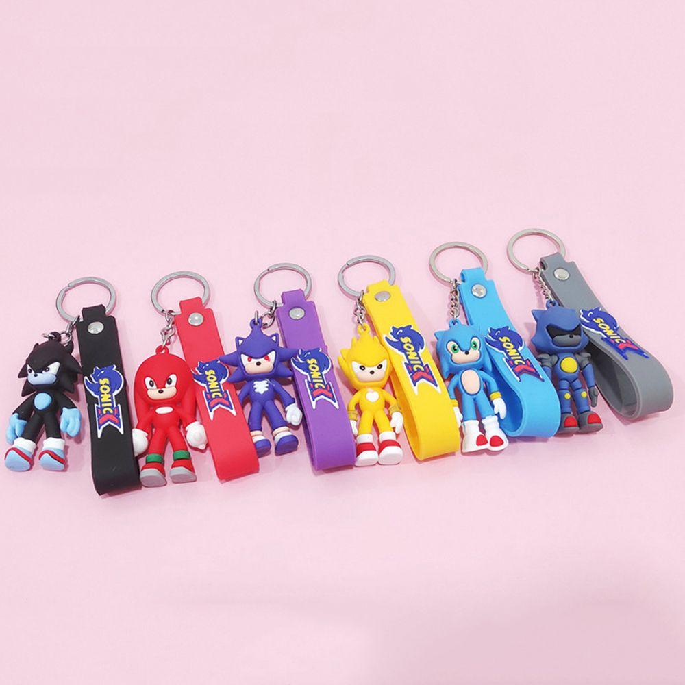 Móc Chìa Khóa Bằng PVC In Hình Sonics Dễ Thương