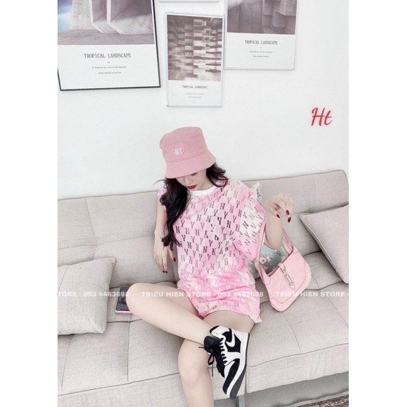 Áo loang chữ cái toàn thân HT12