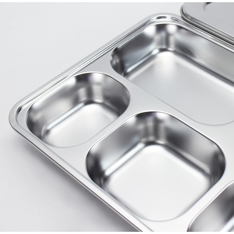 BỘ KHAY CƠM PHẦN 5 NGĂN SÂU INOX | BigBuy360 - bigbuy360.vn