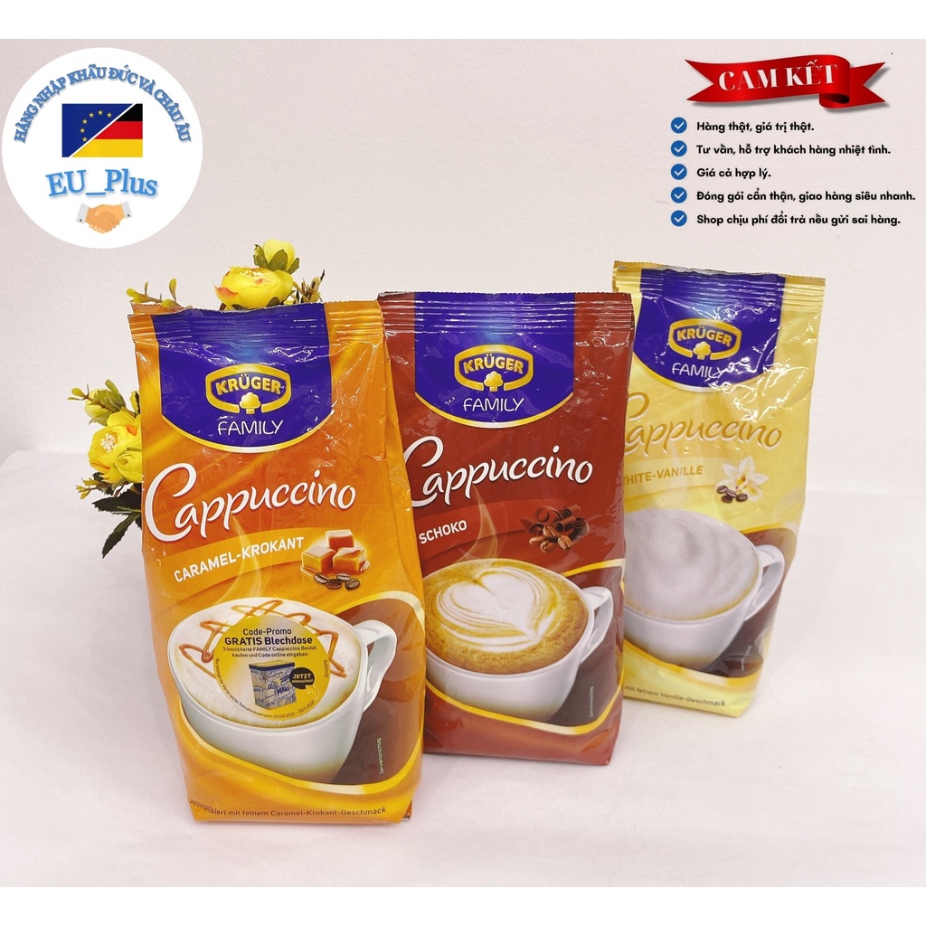 Bột cà phê Capuccino krger family 500g - Đức / Capuchino