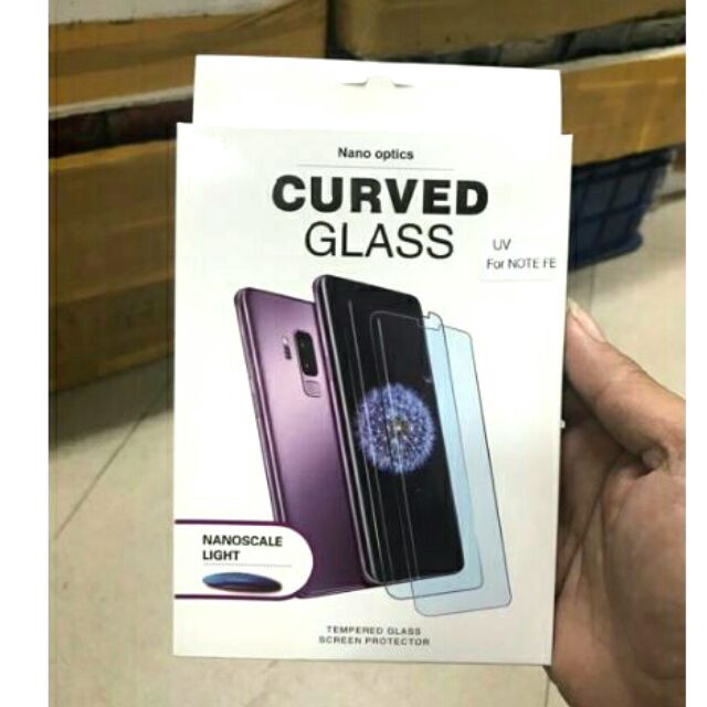 Dán kính cường lực samsung galaxy note 7 full keo nước có đèn UV loại 1 chống bong chóc