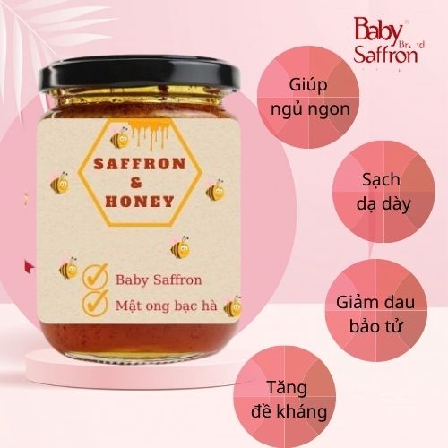 [QUÀ TẶNG KÈM CHO KHÁCH MUA HÀNG]SAFFRON NGÂM MẬT ONG GIÚP NGỦ NGON, SÂU GIẤC (3gr Saffron + 500ml mật ong)