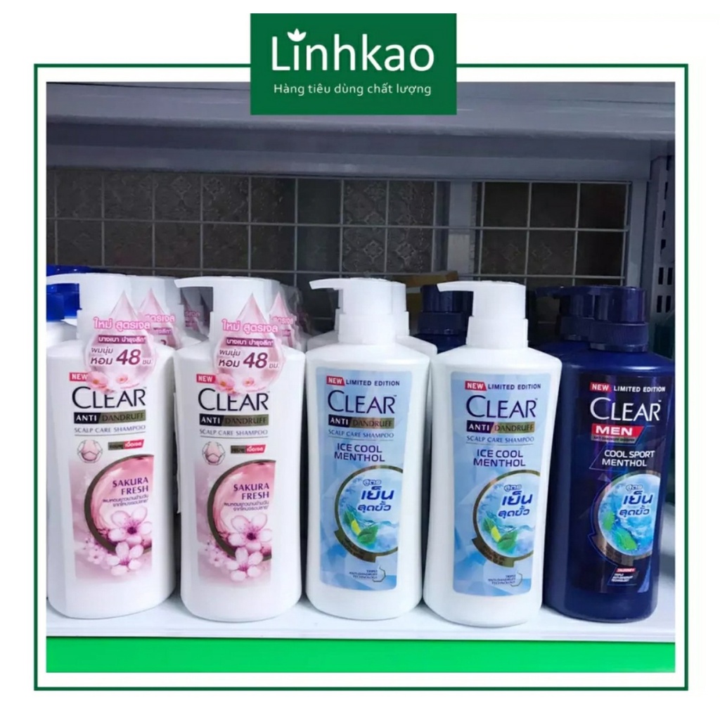 Dầu gội Clear bạc hà/ Clear men / Clear anh đào 450-480ml