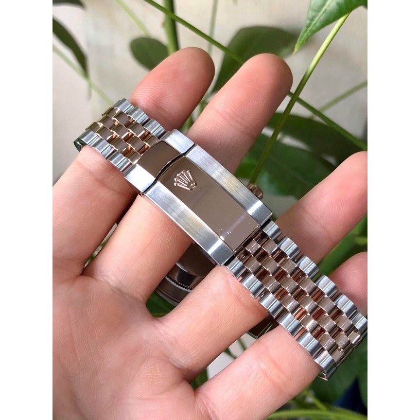 Đồng hồ nữ Rolex mặt tròn đính đá sang trọng dây kim loại cao cấp