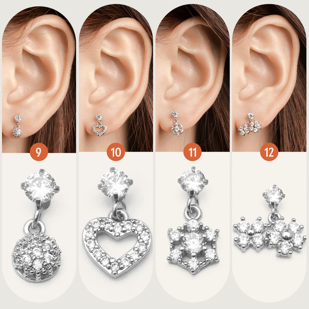 Khuyên tai thả rơi có đá lấp lánh BLINK STUD EARRING