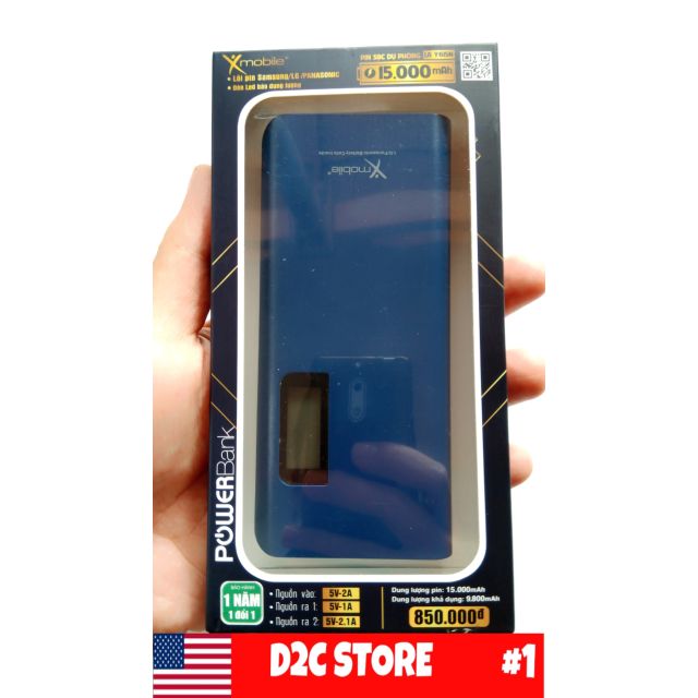 Siêu phẩm Sạc dự phòng Xmobile 15.000 mah