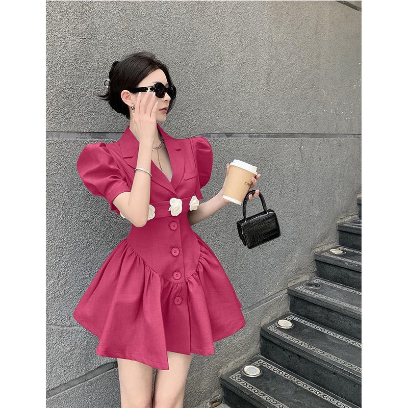 Set Đầm Hai Dây + Áo Khoác Tay Phồng Phong Cách Thời Trang Mùa Hè Mới 2022