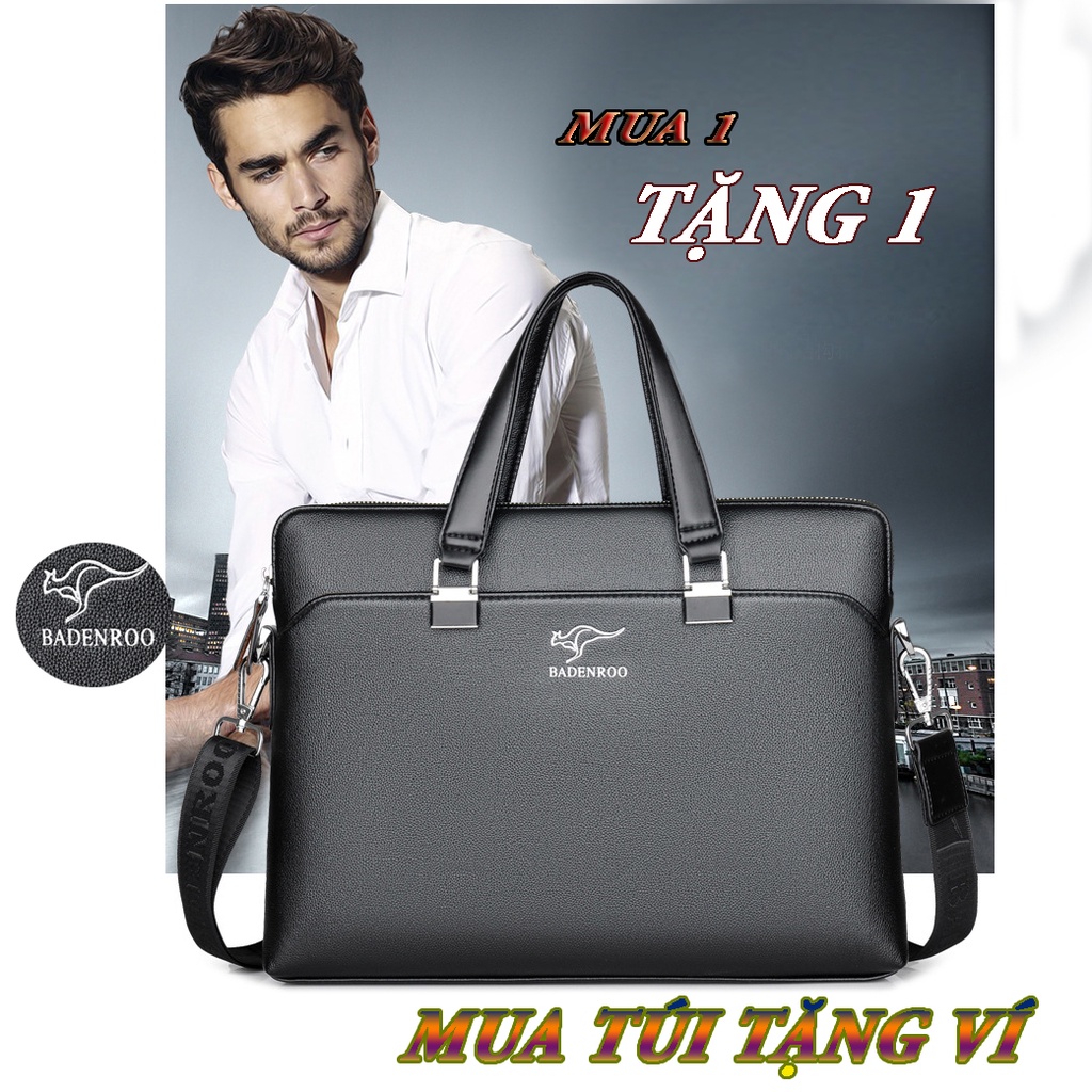 Túi xách nam nữ, túi xách công sở đựng laptop hàng Quảng Châu cao cấp BADENROO chống thấm nước T01