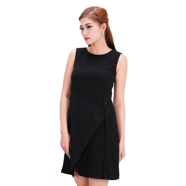 ZERASY - Đầm vạt chéo phối nút | BigBuy360 - bigbuy360.vn