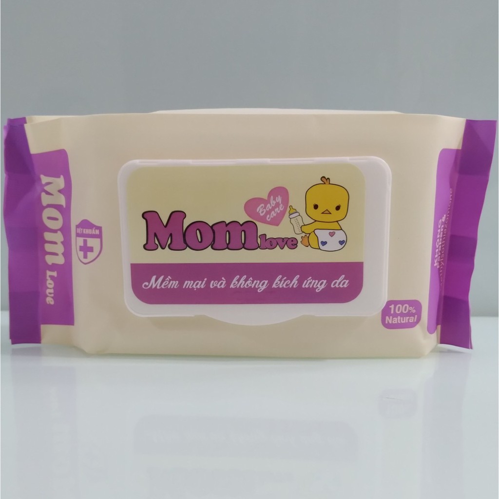 Khăn Giấy Ướt Cao Cấp MOM LOVE Siêu Dai Không Mùi An Toàn Cho Bé