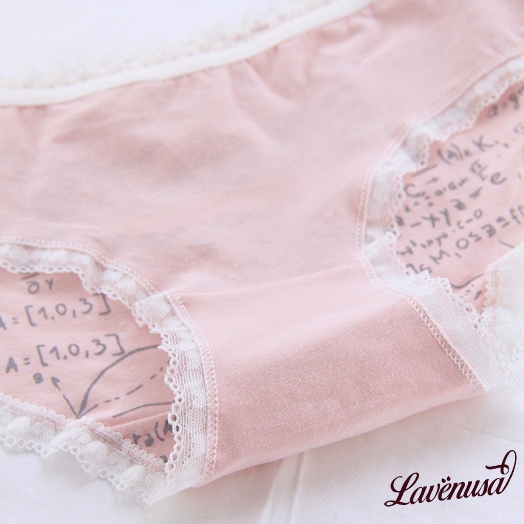 Quần lót nữ cotton cao cấp viền ren xinh xắn đáng yêu thoáng khí LAVENUSA QL71