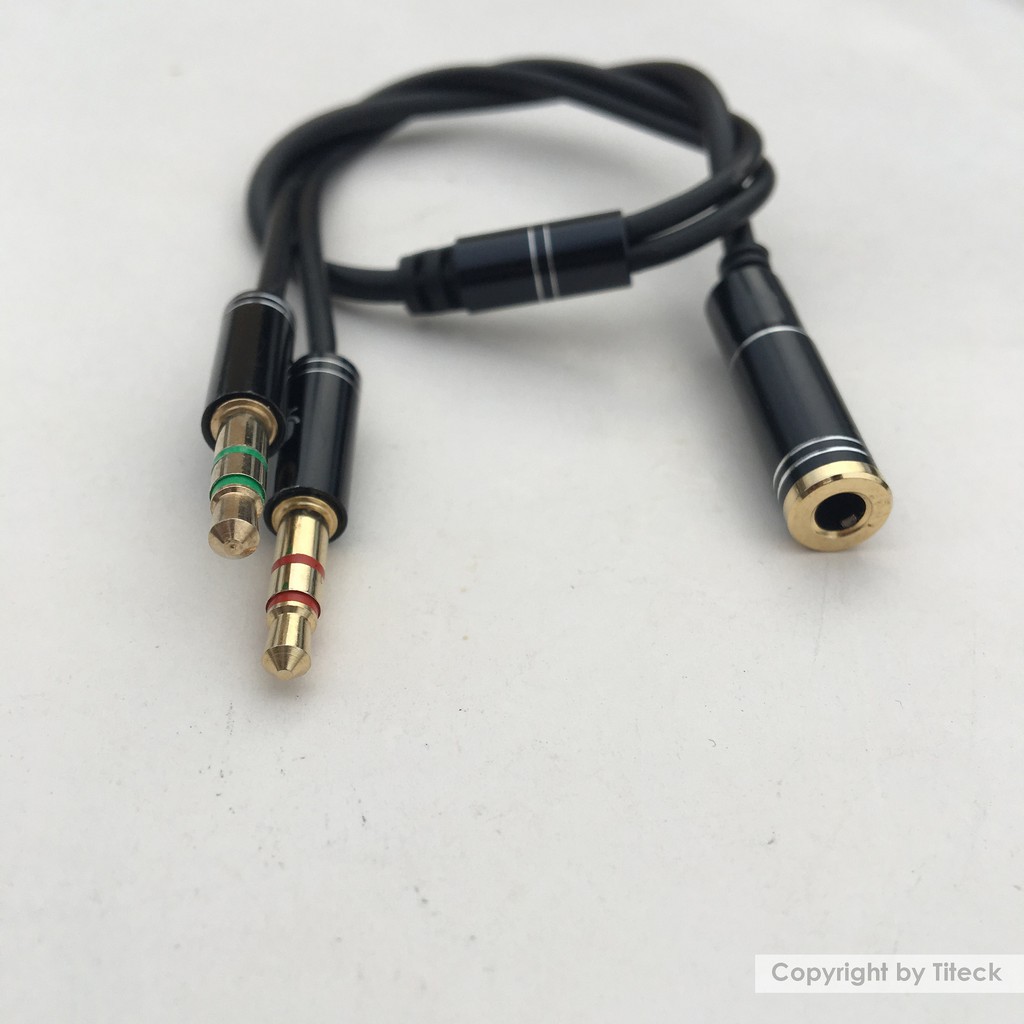 Cáp gộp Audio và mic 3.5mm loại tốt