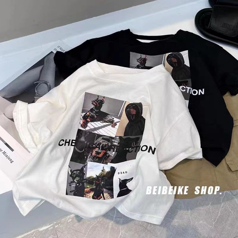 Áo Thun Tay Ngắn Cổ Tròn Thời Trang Mùa Hè 2022 Phong Cách Hàn Quốc Dành Cho Bé Trai Và Bé Gái