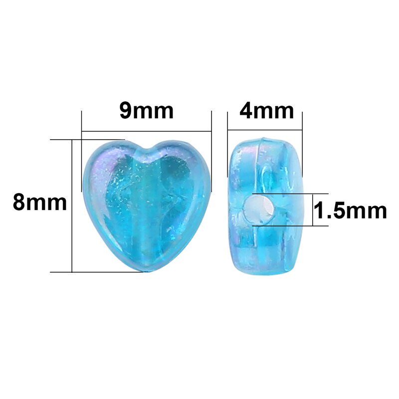 Set 100 hạt nhựa nhiều màu hình ngôi sao/ trái tim dùng làm trang sức