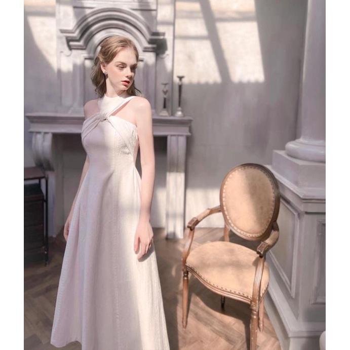 Đầm dự tiệc nữ xoắn cổ dáng dài cao cấp Minyen Dress