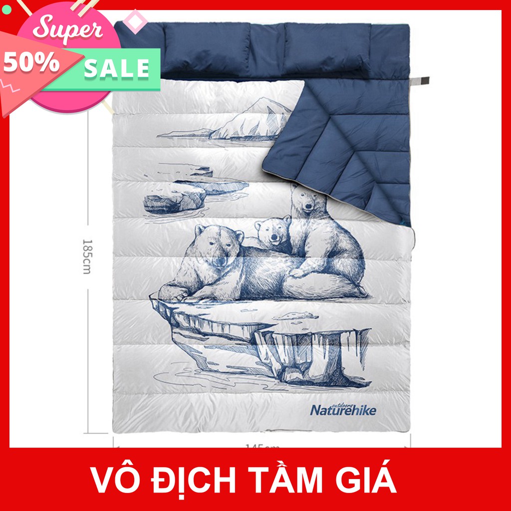 [Sale]  Túi ngủ đôi kèm gối NatureHike NH19S016-D