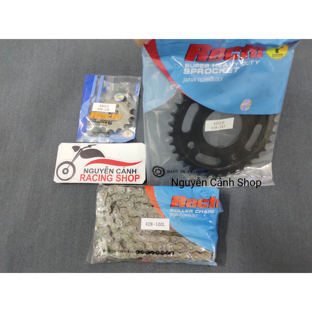 Bộ Nhông sên dĩa xe axelo recto