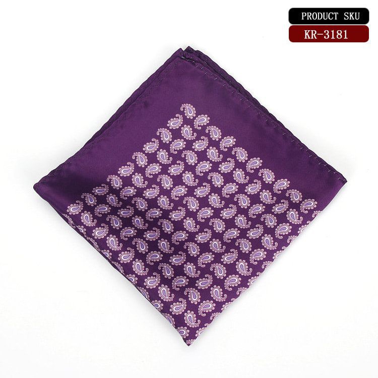 Pocket Square - Khăn cài túi ngực nam họa tiết Paisley nhí